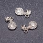 Furnitur Anhänger Euro, Farbe Silber, 13 mm, Verpackung 20 g, ±25 Stück