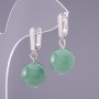 Ohrstecker „Elegant“ Nephrit, Durchmesser 12 mm