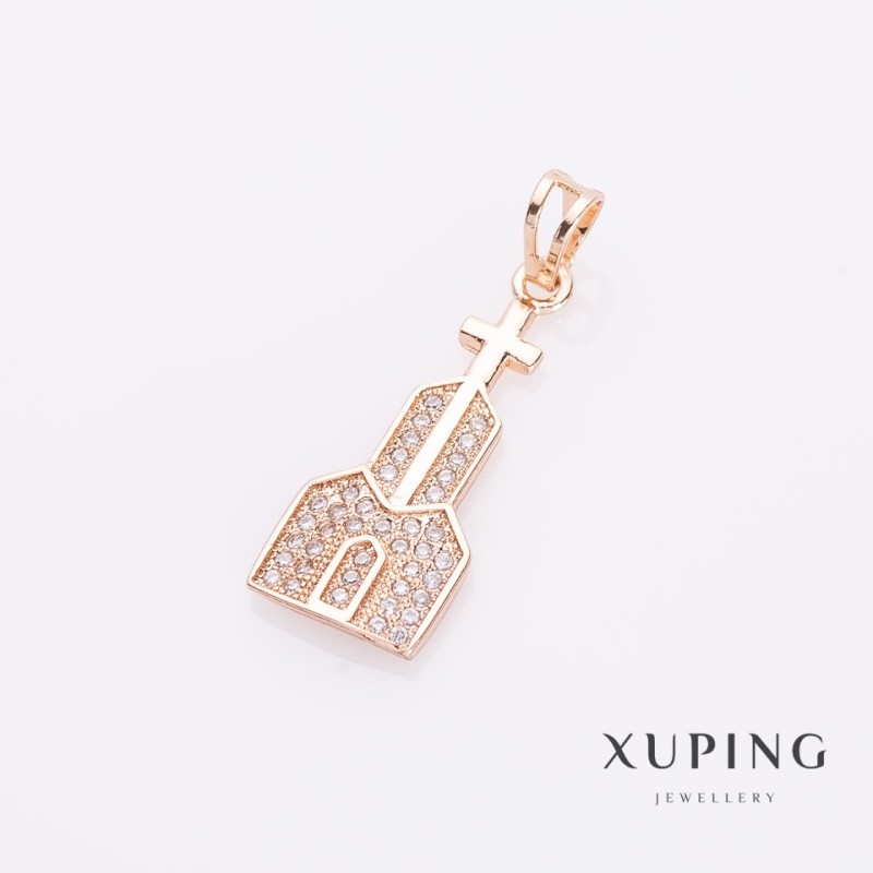 Xuping-Anhänger Tempel 3×1 cm, goldfarben