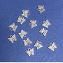 Schmuckzubehör Anhänger Schmetterling, silberfarben, Maße 9 × 10 mm, Verpackung 20 g ± 40 Stk