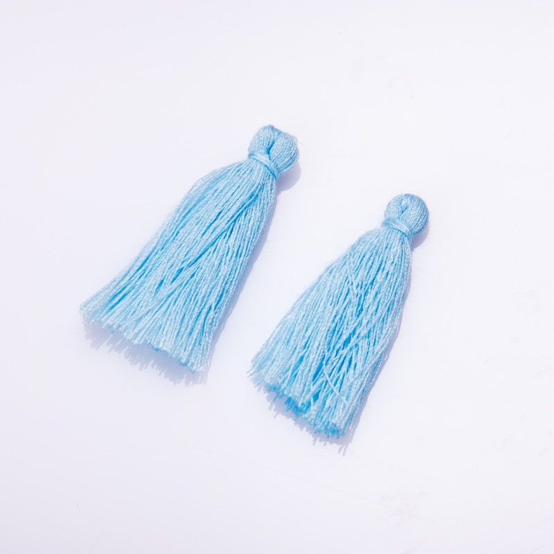 Blaue Miniatur-Bürste aus Baumwolle für Handarbeiten (Paar)