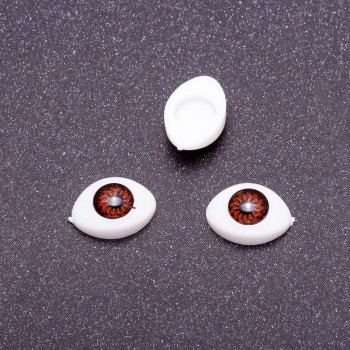 Furnitur „Lebendige Augen“ – Paar braune Pupillen, Ø 6 mm, Abmessungen 8×12 mm, Verpackung: 50 Paare