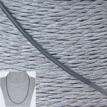 Preis pro Packung / 10 Stk. Graue Gummischnur mit Verschluss, Durchmesser 2 mm + -, Länge 50–55 cm +