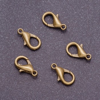 Bronzefarbener Karabiner-Verschluss, Durchmesser 7,5 mm, Länge 14 mm (Packung 10 Stück)