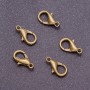 Bronzefarbener Karabiner-Verschluss, Durchmesser 7,5 mm, Länge 14 mm (Packung 10 Stück)