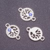 Verbindungsstück Baum der Augen, Durchmesser 14 mm, Länge L0 mm, Metallfarbe Silber, Packung 3 Stück