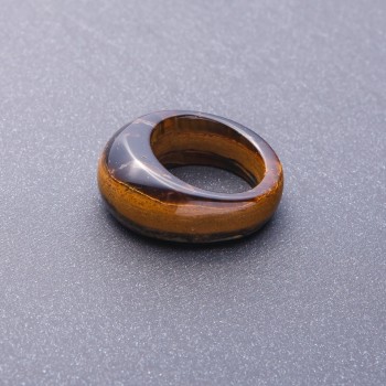 Ring aus Tigerauge, Naturstein, Größe 20 mm