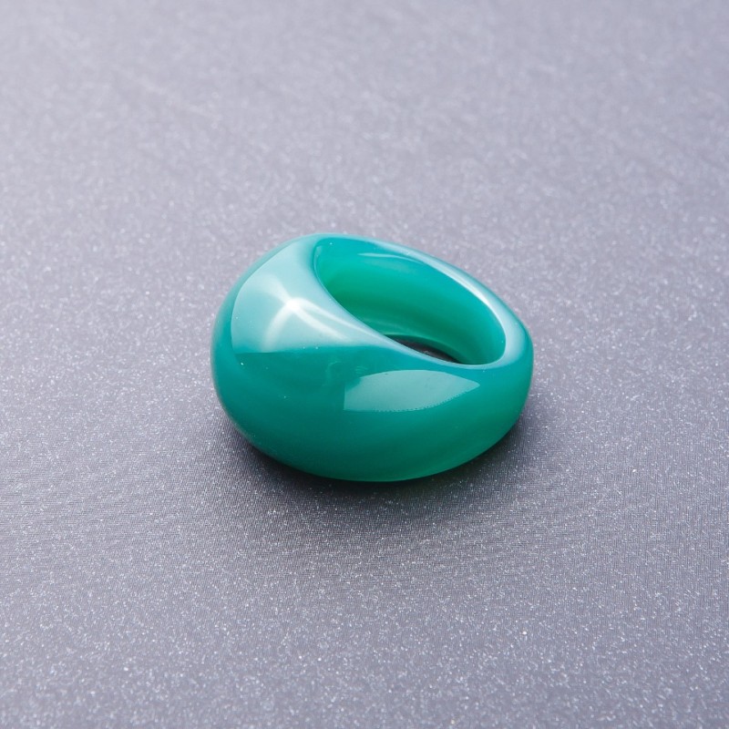 Ring aus grünem Achat, Naturstein, Größen 20 und 21 mm