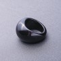 Ring aus Naturstein, schwarzer Achat, Größe 19
