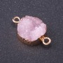 Verbindungsstück „Rosa Schnee“ Metallfarbe Gold, L 1 mm, Durchmesser 14 mm Kunststoff
