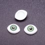 Zubehör «Lebendige Augen» – Paar grüne Pupillen, Durchmesser 8 mm, 11 × 14 mm, Verpackung 50 Paare