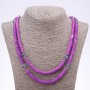 Violette Halskette aus Skafarki-Muscheln, Länge 120 cm