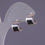 Ohrringe mit schwarzen Kristallen 13×9 mm