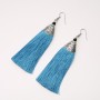 Quasten-Ohrringe „Almina“ blau, Länge 10 cm