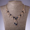 Kette mit blauen Kristallen "Äste", Länge 42–50 cm