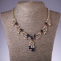 Kette mit blauen Kristallen "Äste", Länge 42–50 cm