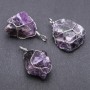 Anhänger im Drahtgeflecht mit Amethyst 2,5 × 3,5 cm (+-)