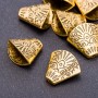 Endkappe für Perlen, Altgold – Durchmesser 18×19×7 mm, Loch Ø 5 mm, Verpackung ca. 20 g ± 6 Stück