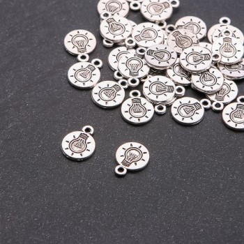 Anhänger 'Lampe', Lochdurchmesser 1,5 mm, Länge 10 × 12 mm, Verpackungseinheit 20 g ± 33 Stück
