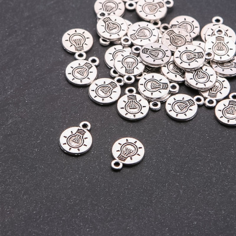 Anhänger 'Lampe', Lochdurchmesser 1,5 mm, Länge 10 × 12 mm, Verpackungseinheit 20 g ± 33 Stück