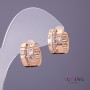 Ohrringe Xuping, Stein-Durchmesser 2 mm und 9 mm, Länge 15 mm, Farbe Gold