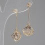 Ohrringe „Itaolyao“ Rosen mit Kristallen, Durchmesser 12 mm, Länge 25 mm, Farbe Gold