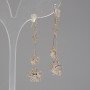Ohrringe „Itajolao“ Blüten mit Kristallen, Durchmesser 12 mm, Länge 55 mm, goldfarben