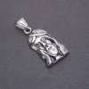 Anhänger «Lik» graues Metall 20×37×45 mm
