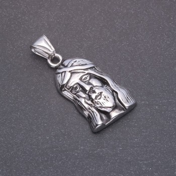 Anhänger «Lik» graues Metall 20×37×45 mm