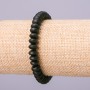 Schungit-Armband auf Gummiband (künstlich) glatte Rondellen, Durchmesser 8×5 mm, Länge 18 cm +