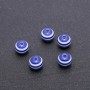 Blau gestreifte Perle, Durchmesser 10 mm, Packung 34 Stück