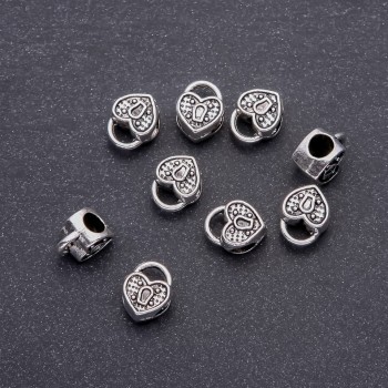 Pandora-Herzperle, Perleinsatz 10×12 mm, Lochdurchmesser 4,8 mm, Verpackung 20 g ± 9 Stück