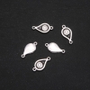 Verbindungsstück Ägyptisches Auge, 11×22 mm, 5er-Pack, Grau-Metall