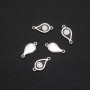Verbindungsstück Ägyptisches Auge, 11×22 mm, 5er-Pack, Grau-Metall