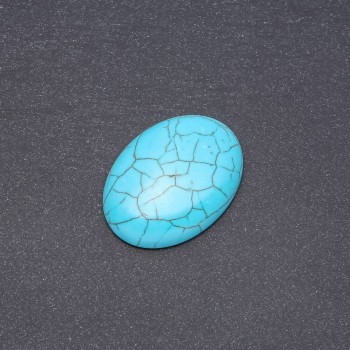Cabochon aus grünem Türkis (gepresst) 40×30 mm