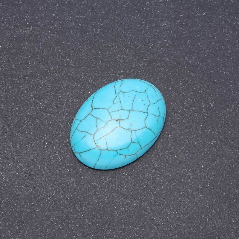 Cabochon aus grünem Türkis (gepresst) 40×30 mm