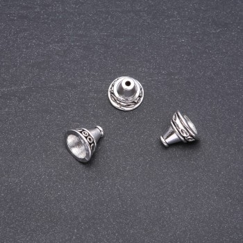 Endkappe (Schmuckzubehör) 13×14 mm, Verpackung 20 g, ± 8 Stück