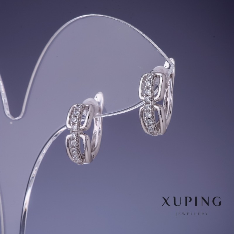 Xuping Rhodiumbeschichtete Ohrringe 6×14 mm