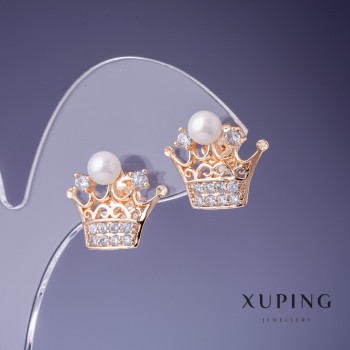 Ohrringe Xuping Krone 18x15 mm 18K-Vergoldung