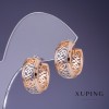 Xuping Ohrstecker «Rosen» 16×8 mm «18K-Vergoldung, Rhodium»