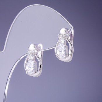 Ohrringe Xuping 10×16 mm Rhodiumbeschichtung