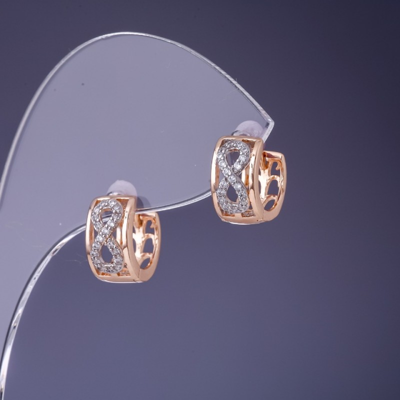 Xuping Ohrringe Unendlichkeit 12 × 6 mm «18K-Vergoldung»