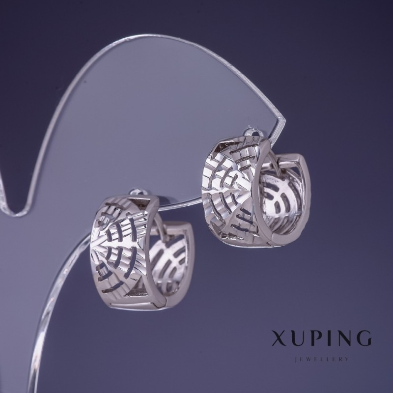 Xuping-Ohrringe 14×8 mm Rhodiumbeschichtung