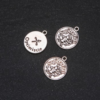Anhänger Sternzeichen Schütze, Durchmesser 17 mm, Verpackung 20 g ± 10 Stück