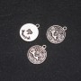 Schmuckzubehör Anhänger Sternzeichen Jungfrau, Durchmesser 17 mm, Verpackung 20 g ± 10 Stück
