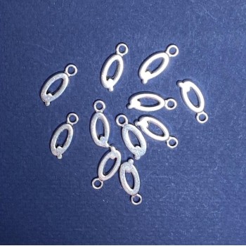 Anhänger Buchstabe 'Q' 17×7 mm, Verpackung 20 g (ca. 24 Stück)