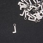 Schmuckzubehör Anhänger Buchstabe L, 17 × 7 mm, Verpackung 20 g (ca. 30 Stück)