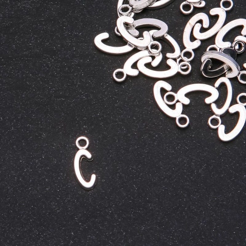 Schmuckzubehör Anhänger Buchstabe 'C' 17×7 mm Verpackung 20 g (ca. 30 Stück)