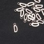 Schmuckzubehör Anhänger Buchstabe 'D' 17 × 7 mm Verpackung 20 Gramm (± 25 Stück)