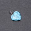 Herz-Anhänger aus blauem Türkis (gepresst) 19×19×26 mm